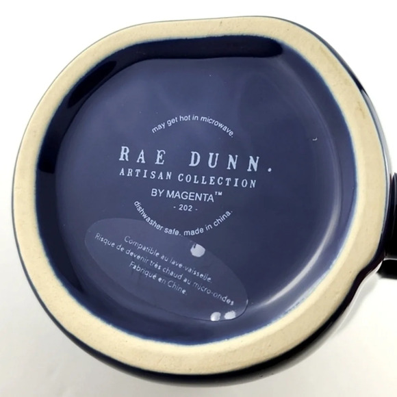 ⭐️2/ $50⭐️ Rae Dunn Artisan Coffee Mug Glossy  Blue Large Letters SUPER DAD - Picture 8 of 10